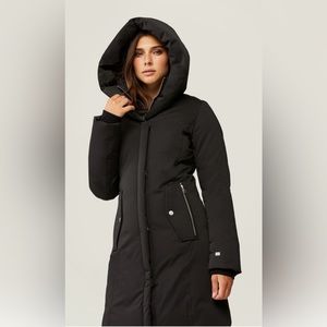 SOIA & KYO Malene slim fit down coat with puffy bib collar